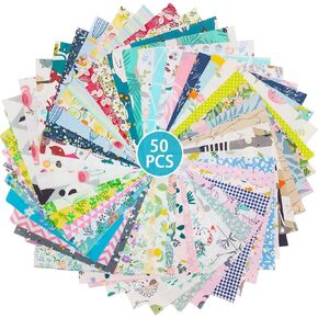 Fabric, 30 pcs/lot Top Cotton 8" x 8" (20cm x 20cm) Squares Patchwork, Precut Multi-Color and Different Pattern for Sewing Quilting Crafting, Home Party Craft Fabric DIY Sewing Mask
