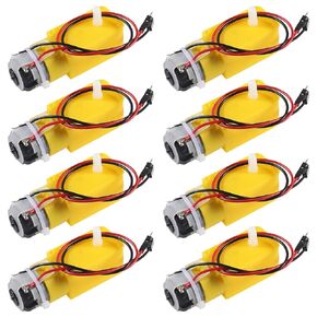 TT Gear Motor 1 : 90 Mini DC 6V Gear TT Motor with Metal Gears for Robot Smart Car DIY RC Toys Electric Motor Gearbox(8pcs 1 : 90 TT Motor Blue)