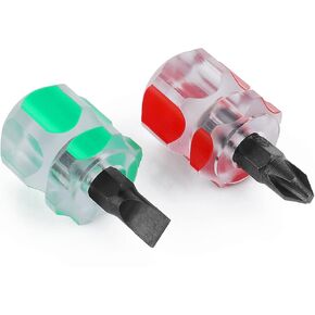 Grevosea 2PCS Sewing Machine Screwdriver Mini Stubby Screwdriver Portable Sewing Screwdriver Tools Cross Head Screwdriver for Sewing Machine Repairing Accessories, One Flat Head and One Phillips in Kuwait