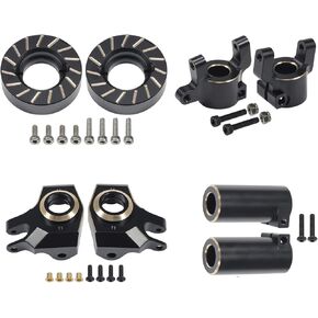 Linsvirgo Brass SCX10 II AR44 الأوزان الأمامية والخلفية غطاء مختلف محاور C مفاصل التوجيه الأوزان مجموعة ثقل الموازنة مناسبة لسيارة 1/10 RC الزاحفة 90046 90047 SCX10 II أجزاء ترقيات (مجموعة 4 في 1) in Kuwait