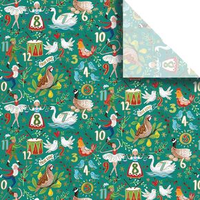 ألوان قوس قزح - اثني عشر يومًا - 50 ورقة - 20 بوصة × 14.5 بوصة - مناديل مطبوعة إيطالية لتغليف الهدايا من ديكوباج، حقيبة هدايا لتزيين الحفلات، مشروع حرفي DIY (اثني عشر يومًا) in Kuwait