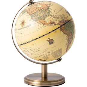 XINXUAN Globes of The World With Stand Mini Antique Globe ，Educational/Geographic/Modern Desktop Decoration ，Stainless Steel Arc And Base - Apply To for School, Home and Office in Kuwait