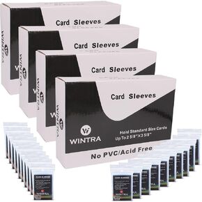 1000 Pack Transparent Penny Card Sleeves, 2-5/8 x 3-5/8'' Soft Protective Sleeves, Ultra Clear Baseball Card Sleeves, Soft Card Protectors for Trading Cards and Sports Cards in Kuwait
