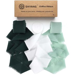 3Rolls 1.5in x 7Yards Chiffon Ribbon, Bouquets Ribbon, Gift Warpping Ribbons, Gift Decor Ribbon,Valentine's Day Gifts Ribbon, Gifts Wrapping, DIY Crafts(Black)