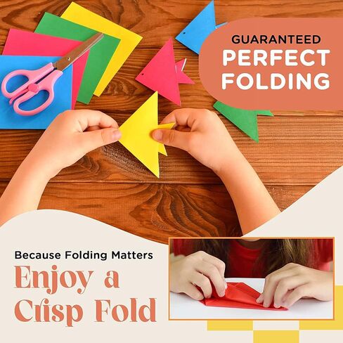 Origami Paper - 1100 Sheets - Double Sided 6x6 inches Origami Squares - 15 Vibrant Colors - Origami Set for Kids - Easy Fold Origami Papers for Arts & Crafts - Quality Paper Origami Sheets in Saudi Arabia