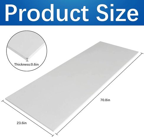 ويهبتي وسادة اسفنجية لتنجيد الاريكة من قطعتين - 0.6 انش × 24 انش × 70 انش، بطانة فوم للاثاث - وسادة كرسي بديلة عالية الكثافة للمشاريع اليدوية والكراسي المتحركة والواح الراس والارائك والمنزل in Kuwait