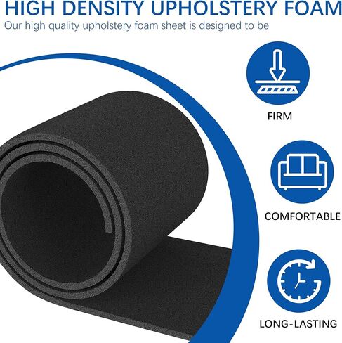 ويهبتي وسادة اسفنجية لتنجيد الاريكة من قطعتين - 0.6 انش × 24 انش × 70 انش، بطانة فوم للاثاث - وسادة كرسي بديلة عالية الكثافة للمشاريع اليدوية والكراسي المتحركة والواح الراس والارائك والمنزل in Kuwait