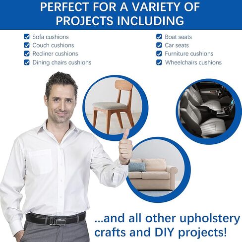 ويهبتي وسادة اسفنجية لتنجيد الاريكة من قطعتين - 0.6 انش × 24 انش × 70 انش، بطانة فوم للاثاث - وسادة كرسي بديلة عالية الكثافة للمشاريع اليدوية والكراسي المتحركة والواح الراس والارائك والمنزل in Kuwait