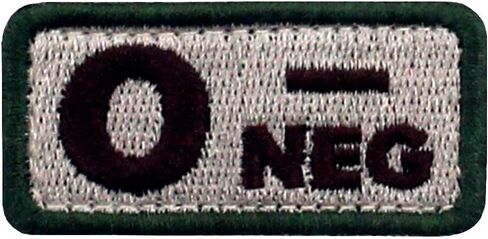 EmbTao Type O Positive Tactical Blood Type Fastener Hook&Loop Patch - Black & Red - 2"x1" in Saudi Arabia