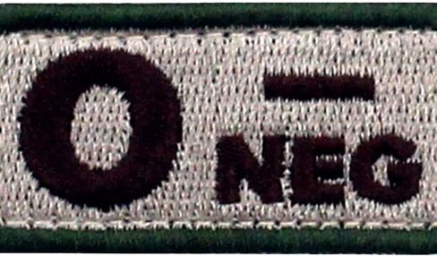 EmbTao Type O Positive Tactical Blood Type Fastener Hook&Loop Patch - Black & Red - 2"x1" in Saudi Arabia