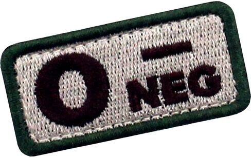 EmbTao Type O Positive Tactical Blood Type Fastener Hook&Loop Patch - Black & Red - 2"x1" in Saudi Arabia