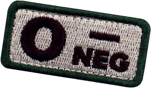 EmbTao Type O Positive Tactical Blood Type Fastener Hook&Loop Patch - Black & Red - 2"x1" in Saudi Arabia