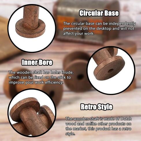 [16 Pack] Wooden Empty Spools for Wire, 2.4 inch Bobbins Wood Sewing Embroidery Thread Spool Wire Weaving Bobbins for Embroidery and Sewing Machines Arts Crafts Thread Cord Roll in Saudi Arabia