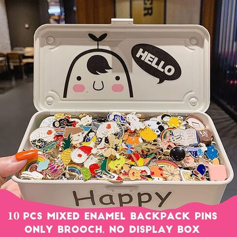 20 قطعة من دبابيس الظهر المينا المختلطة، دبابيس طية صدر السترة المينا اللطيفة والمضحكة، دبابيس شارة جمالية، قبعات الملابس، مجوهرات تزيين السترة in Kuwait