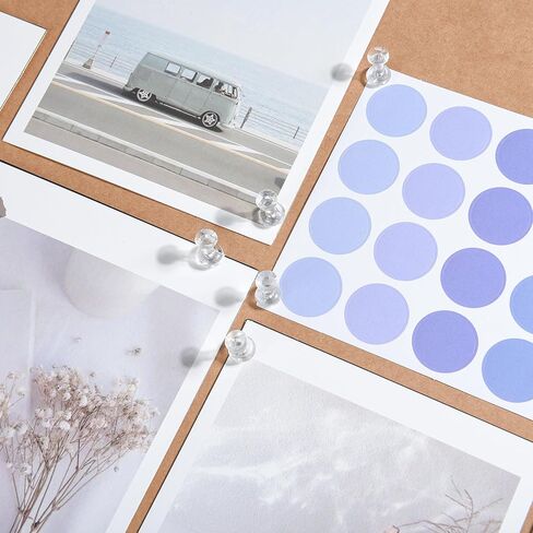 400 Piece Push Pins Tacks for Bulletin Board,Clear Thumb Tacks, Plastic Head and Steel Point, Thumbtacks, Standard Push Tacks for Home Office School Organization in Kuwait