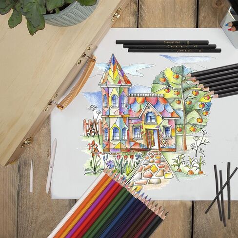 مجموعة رسم فنية مع مانيكان - لوازم حقائب الرسم والتلوين للفنانين توفر مجموعة متنوعة من تلوين الرسومات للمبتدئين وهي الهدية المثالية للفنانين والبالغين والأطفال in Kuwait