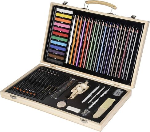 مجموعة رسم فنية مع مانيكان - لوازم حقائب الرسم والتلوين للفنانين توفر مجموعة متنوعة من تلوين الرسومات للمبتدئين وهي الهدية المثالية للفنانين والبالغين والأطفال in Kuwait