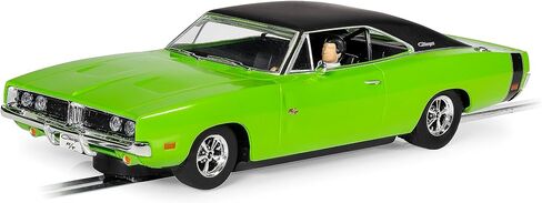 Scalextric Dodge Charger RT Sublime Green Black Top 1:32 Slot Race Car C4326 in Saudi Arabia