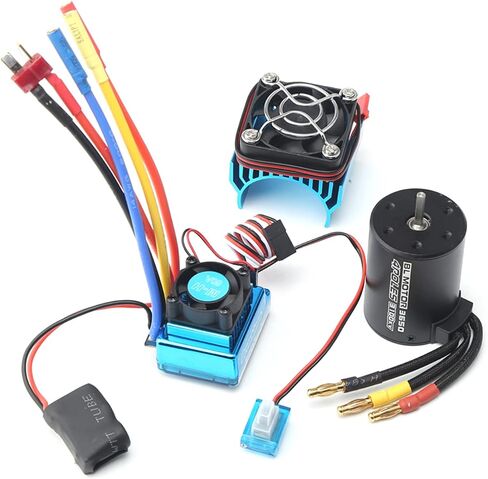 GoolRC 3650 محرك بدون فرشاة 3100KV مع 45A فرش ESC غرفة التبريد لـ 1/8 1/10 RC سيارة RC قارب جزء RC سيارة المحرك in Saudi Arabia