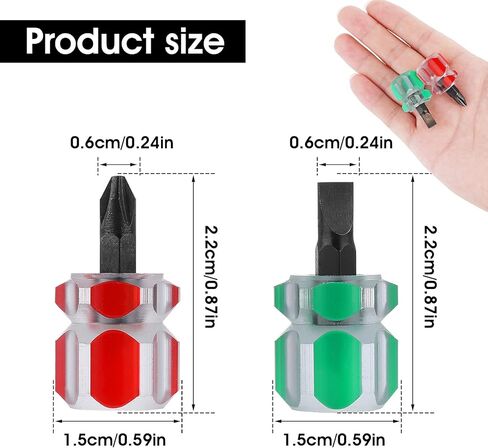 grevosea 2PCS آلة الخياطة مفك صغير قصير قصير مفك البراغي المحمولة أدوات الخياطة مفك البراغي عبر رئيس مفك لإصلاح آلة الخياطة الملحقات، رأس مسطح واحد وفيليبس واحد in Kuwait