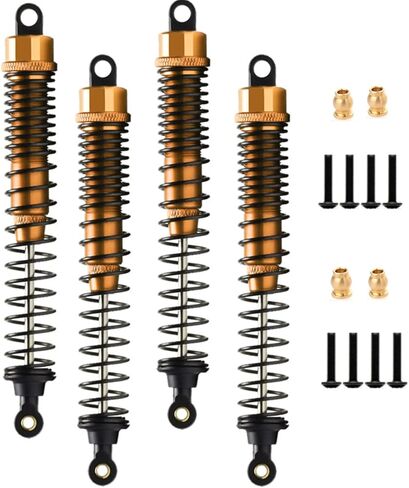 130 مم RC ممتص الصدمات زيت قابل للتعديل لسيارة RC 1/10 شاحنة زاحفة HPI HSP Losi Axial Tamiya Redcat ترقية جزء 4 قطعة/المجموعة (أحمر) in Kuwait