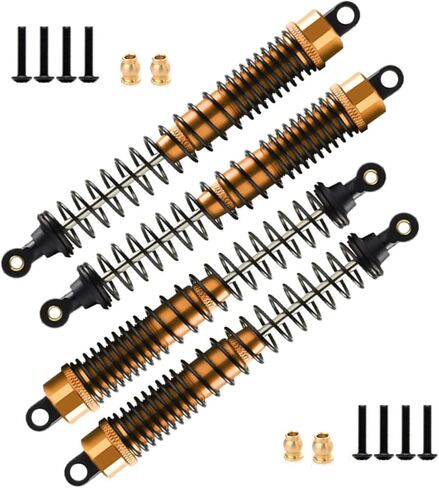 130 مم RC ممتص الصدمات زيت قابل للتعديل لسيارة RC 1/10 شاحنة زاحفة HPI HSP Losi Axial Tamiya Redcat ترقية جزء 4 قطعة/المجموعة (أحمر) in Kuwait