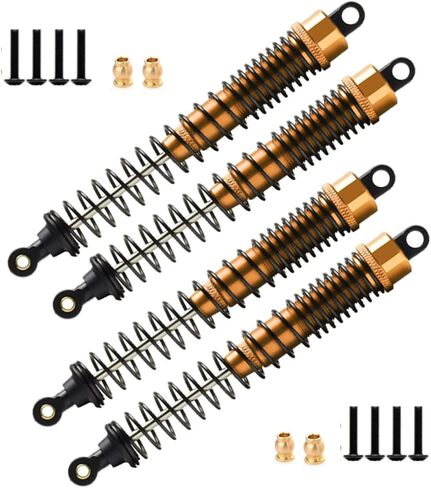 130 مم RC ممتص الصدمات زيت قابل للتعديل لسيارة RC 1/10 شاحنة زاحفة HPI HSP Losi Axial Tamiya Redcat ترقية جزء 4 قطعة/المجموعة (أحمر) in Kuwait