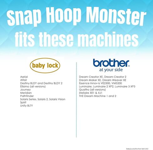 Snap Hoop Monster for Baby Lock/Brother (8" x 8") Magnetic Embroidery Hoop for Machine Embroidery in Saudi Arabia