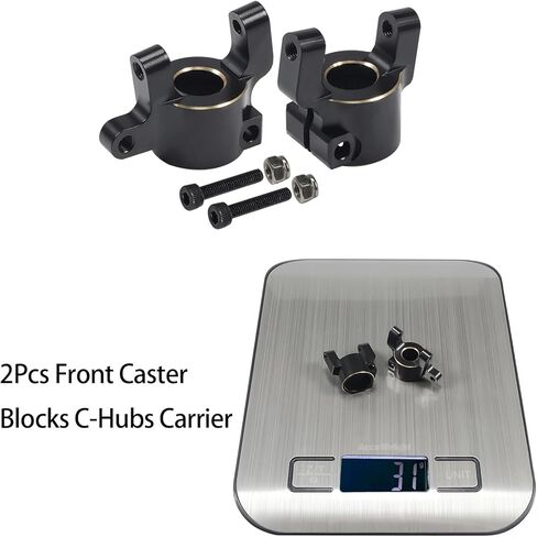 Linsvirgo Brass SCX10 II AR44 الأوزان الأمامية والخلفية غطاء مختلف محاور C مفاصل التوجيه الأوزان مجموعة ثقل الموازنة مناسبة لسيارة 1/10 RC الزاحفة 90046 90047 SCX10 II أجزاء ترقيات (مجموعة 4 في 1) in Kuwait