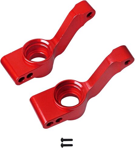 كتل عجلات مفصل التوجيه من الألومنيوم من AllinRC، ترقيات حاملات المحور C-Hubs لـ 1/10 Traxxas Slash 4X4، Stampede 4X4، Rustler 4WD، يستبدل الجزء 6837 6832 1952 (أحمر) in Kuwait