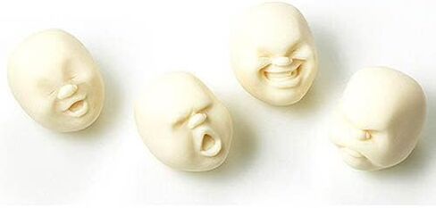 zonzxcv قطعتان من كرات عاطفة الوجه البشري، كرات الإجهاد للبالغين والمراهقين والبالغين، كرة ضغط إسفنجية، أشياء غريبة، ألعاب تخفيف التوتر للبالغين (تعبير عشوائي) in Kuwait