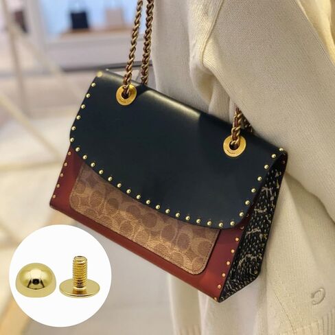 30Pcs Rivet Studs Screw Back Round Head Nailhead Round Buckle Button Cap Cone Stud Screw-Back Spike Metal Cone Studs Rivet for Handbag Belts Bags Dog Collar Accessories Leather Craft DIY(3 Colors) in Kuwait