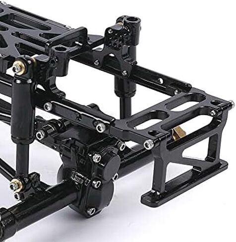 أجزاء تركيب هيكل الجسم الخلفي من الألومنيوم RZXYLRC لترقيات الزاحف المحورية SCX24 C10 1/24 RC (أسود) in Saudi Arabia