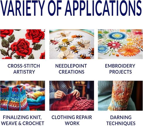 30 Pieces Yarn Needles Set - Includes 10 Bent Tip Tapestry Needles and 20 Blunt Embroidery Needles with Large Eye - Ideal for Crafting, Cross-Stitch, Darning, Finishing Knit, Weave, Crochet, and DIY in Kuwait