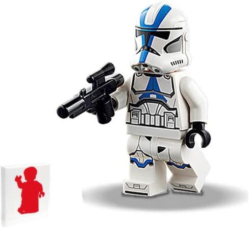LEGO Star Wars The Clone Wars Minifigure - 501st Legion Clone Trooper with Blaster and Minifigureland Tile (75280) 4 Pack in Saudi Arabia