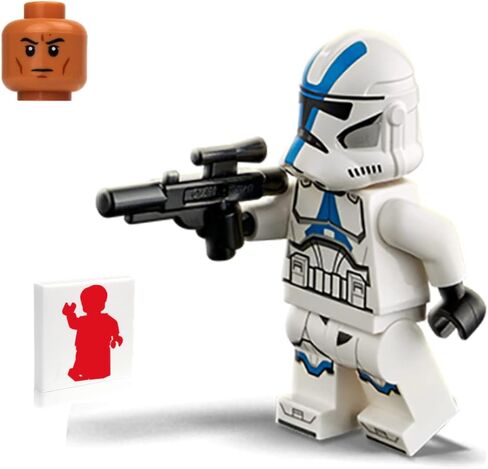 LEGO Star Wars The Clone Wars Minifigure - 501st Legion Clone Trooper with Blaster and Minifigureland Tile (75280) 4 Pack in Saudi Arabia