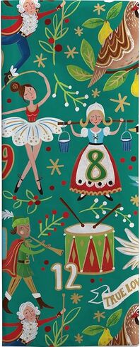 ألوان قوس قزح - اثني عشر يومًا - 50 ورقة - 20 بوصة × 14.5 بوصة - مناديل مطبوعة إيطالية لتغليف الهدايا من ديكوباج، حقيبة هدايا لتزيين الحفلات، مشروع حرفي DIY (اثني عشر يومًا) in Kuwait