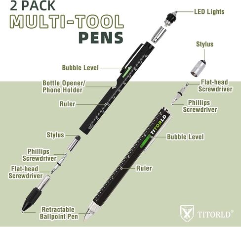 هدايا للرجال والأب، هدايا عيد الميلاد، حشوات تخزين للزوجة البالغة، 10 في 1 مجموعات أقلام متعددة الأدوات، أدوات رائعة، أفكار هدايا تقنية فريدة للزوج والصديق، عامل يدوي يدوي الصنع in Kuwait