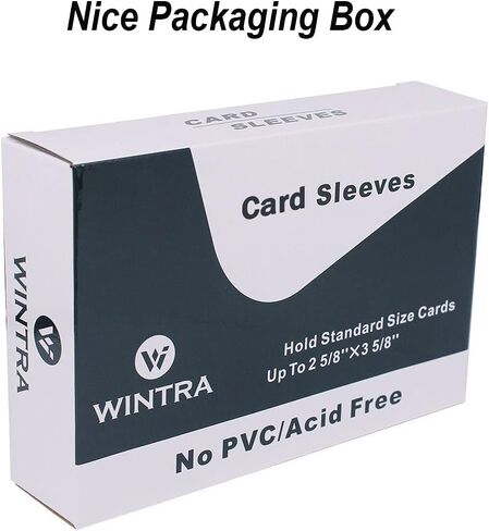 عبوة من 1000 قطعة من أكمام بطاقات Penny الشفافة من WINTRA، أكمام واقية ناعمة مقاس 2-5/8 × 3-5/8 بوصة، وأكمام بطاقات بيسبول فائقة الوضوح، وحاميات بطاقات ناعمة لبطاقات التداول والبطاقات الرياضية in Kuwait