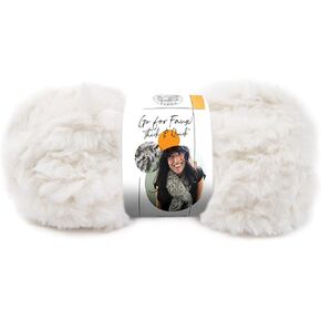 Lion Brand Yarn (1 Skein) Go for Faux Thick & Quick Bulky Yarn, Baked Alaska