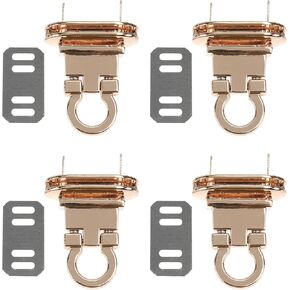 Healifty 4Pcs Twist Turn Locks Metal Hardware for DIY Handbag Shoulder Bag Closure Purse Making Supplies