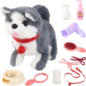 كلب بيتيرلاين التفاعلي الإلكتروني - المشي، النباح، هز الذيل، حيوان رفيق قابل للتمدد للأطفال (بودل بني) in Kuwait