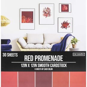 ColorBok 73473B Smooth Cardstock Paper Pad Red Promenade, 12" x 12",73473A in Kuwait