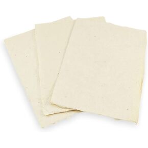 Handmade Lokta Card Stock 5x7 Inch Paper with Deckle Edge. Tree-Free Lokta Paper for Vintage Stationery, Printing, and Decorative Invitations (100 Sheets)
