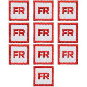 10pcs FR Replacement Garment Embroidery Patch Set, Suitable for Sewing/Ironing on Jackets, Jeans, Hats, Backpacks, Socks-Red and White in Saudi Arabia
