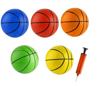 5 Inch Mini Basketball Toy for Indoor Basketball Hoop, Mini Replacement Balls for Over Door Hoop Set, Kids Toddler Ball 5 PCS