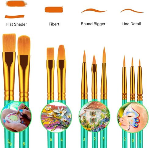 Artstorys Paint Brushes Set, 30 Pcs Acrylic Oil Watercolor Painting Brushes in Kuwait