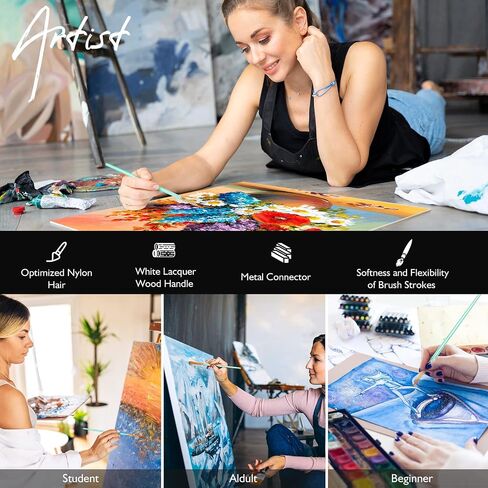 Artstorys Paint Brushes Set, 30 Pcs Acrylic Oil Watercolor Painting Brushes in Kuwait