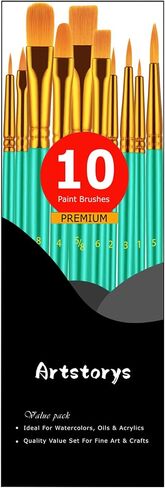 Artstorys Paint Brushes Set, 30 Pcs Acrylic Oil Watercolor Painting Brushes in Kuwait