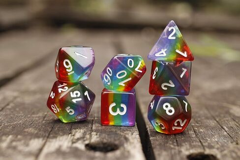 مجموعة نرد DND مجموعة نرد متعدد السطوح RPG تناسب الزنزانات والتنينات (D&D) باثفايندر MTG لعب الأدوار (وردي) in Kuwait